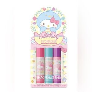🆕 Hello Kitty Lip Smacker Set - Pink, Blue, Purple